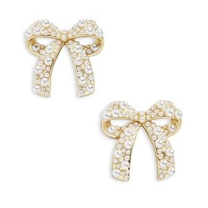 BAUBLEBAR Clio Imitation Pearl Bow Stud $44.00
Earrings in Gold Tone NWOT